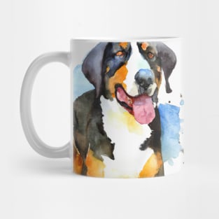 Watercolor Greater Swiss Mountain Dog - Dog Lovers Mug